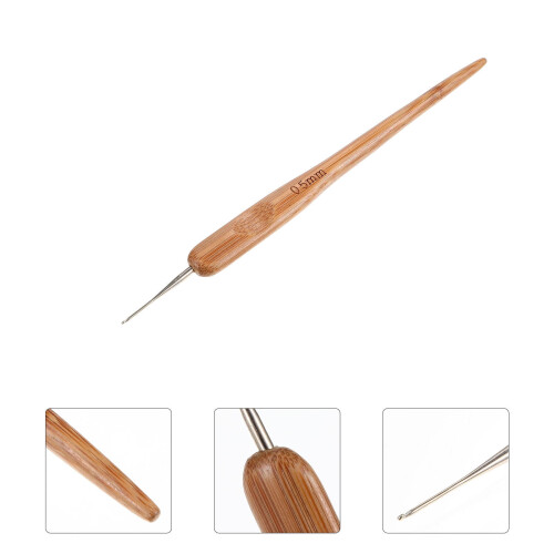 Crochet Hook for Dreadlocks Wooden Handle 1.5mm 2