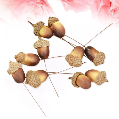 Artificial Acorns Decorative Set 10 pcs 1