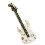 Guitar-shaped enamel pin white 1 piece 2