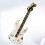 Guitar-shaped enamel pin white 1 piece 4