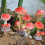 Red Mushroom Toadstool Figurine for Fairy Garden 3 pcs 4