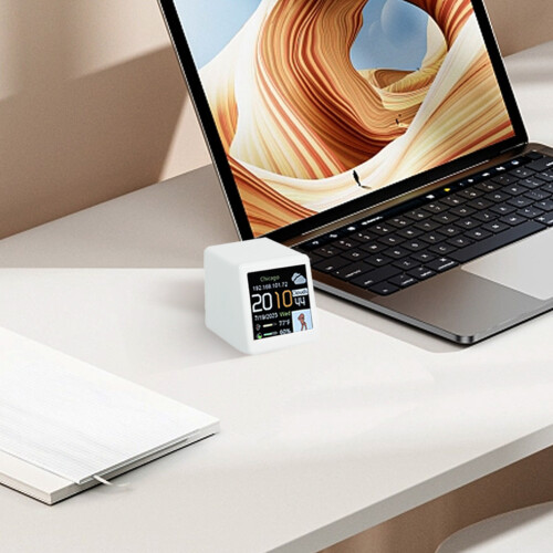 WiFi Digital Weather Clock White Desktop Smart Station 2