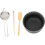 Matcha Tea Set Gradient Black Handmade 4-Piece 4