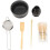 Matcha Tea Set Gradient Black Handmade 4-Piece 8