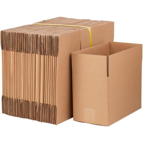 Corrugated box yellow 8x6x4 in 100 pcs 1