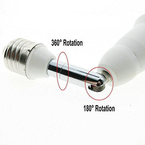 Fymlhomi E26/E27灯座延长器 可调90垂直360水平 1