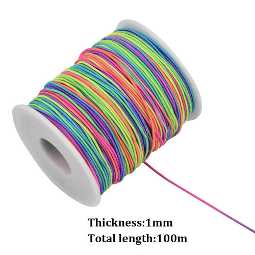 Elastic Beading Cord Rainbow Stretch String 1mm 10m 1