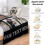 Personalized Flannel Throw Blanket with Photo and Text Black 6