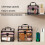 Gardenne clear makeup case with handle and lock, large 2