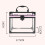 Gardenne clear makeup case with handle and lock, large 3