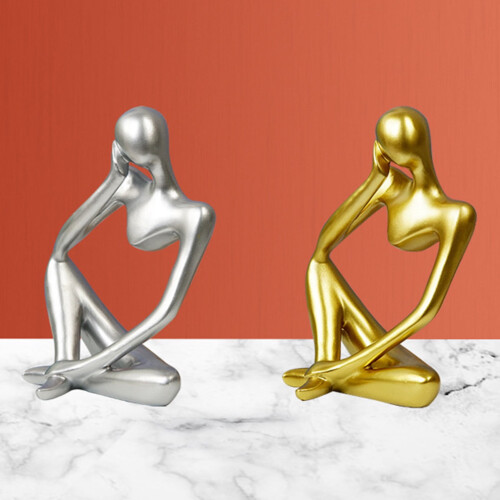 Abstract Thinker Statue Gardenne Shatterproof Vintage 1