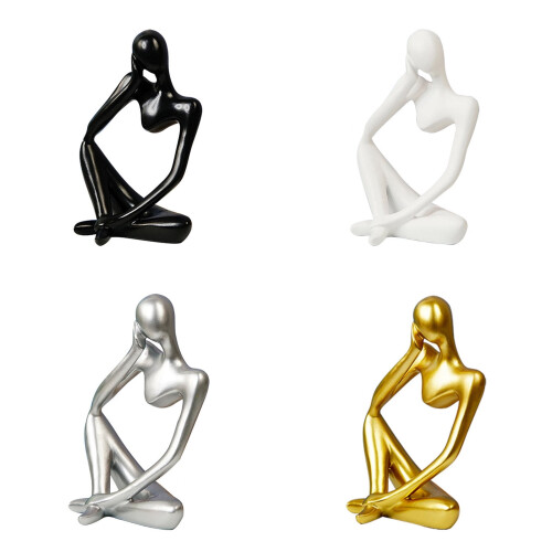 Abstract Thinker Statue Gardenne Shatterproof Vintage 2
