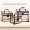 Gardenne clear makeup case with handle and lock, large 4