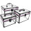 Gardenne clear makeup case with handle and lock, large 6