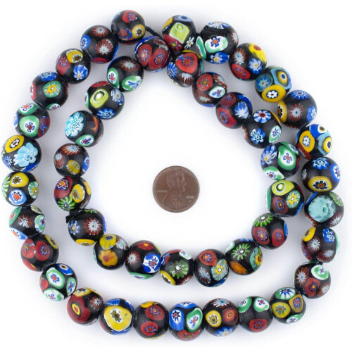 Millefiori beads round 14mm 1