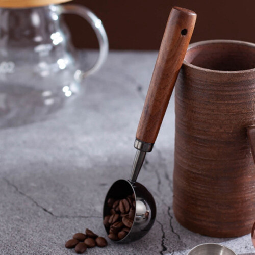 Measuring Spoon Long Handle 15ml Walnut Wood and 304 2