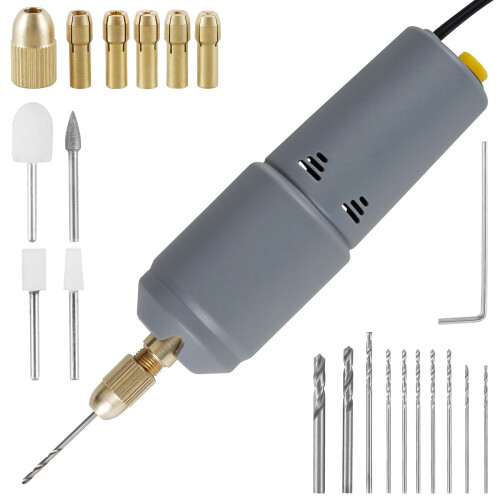 Mini Electric Drill Set 5V USB with 10 Bits and 4 Heads 2