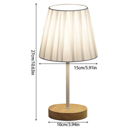 Wooden LED Table Lamp with Dimmer Remote and Timer 2
