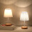 Wooden LED Table Lamp with Dimmer Remote and Timer 4