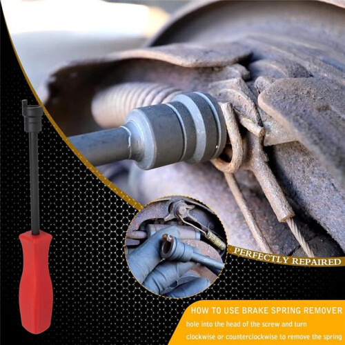 8pcs Brake Drum Tool Kit Brake Drum Tool with Drum Spring Tool Brake Spring Compressor Spring Pliers Adjusting Spoon Set 2