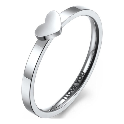 Pink Hollow Heart Ring Set 2 Pieces 1