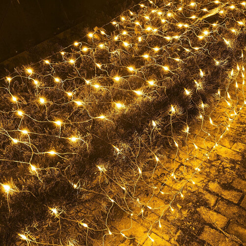 Mesh Net Lights 5FTx5FT Warm White 8 Modes Waterproof 1