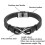 Leather Infinity Bracelet for Men Black Stainless Steel 8