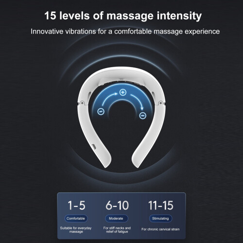 Gecheer Neck Massager USB Rechargeable Pulse Heating with 1
