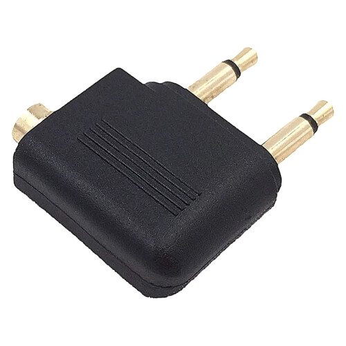Airplane Headphone Adapter Golden Plated 3.5mm 4 Pack 2