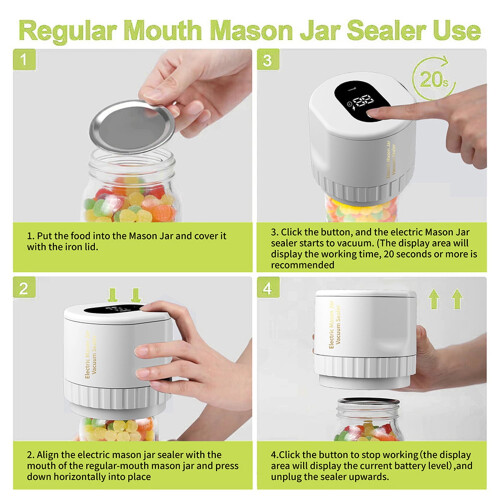 Gecheer Cordless Mason Jar Vacuum Sealer Kit 1