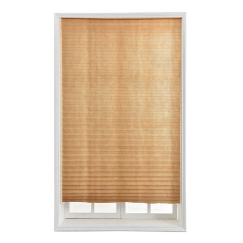 Blackout Curtains Cordless Pleated Fabric Half Shade 1