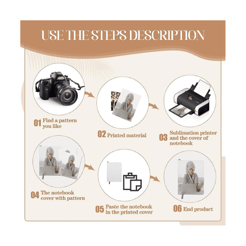 Sublimation Journal Blank Notebooks A5 4 pcs 1