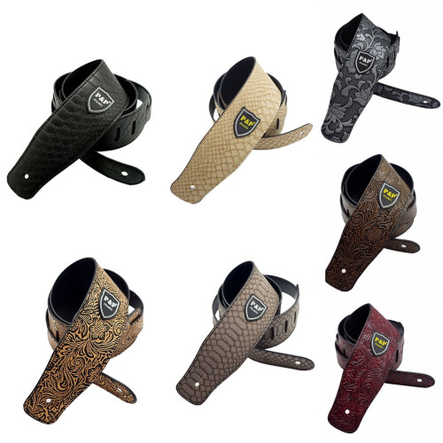Leather Guitar Strap Adjustable for Acoustic and Electric 2