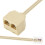 RJ11 6P4C connector 2-port M/F splitter cable beige 1