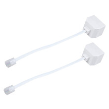 RJ11 male to female telephone splitter cable 2-pack