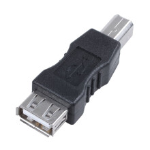 USB Printer Adapter A-Female to B-Male Black