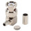 BNC male right-angle crimp connector for RG58/RG400, silver 1