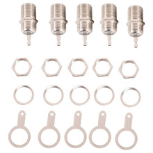 F-Type Panel Mount Socket Female Jack Solder Adapter 5 pcs