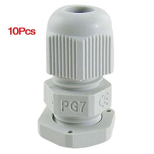 PG7 waterproof plastic cable glands 3-6.5mm 10 pcs