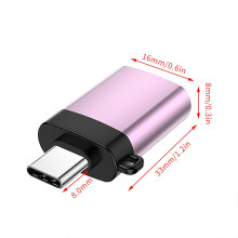 Zenghuiiii Aluminum Type-C to USB 3.0 OTG Adapter