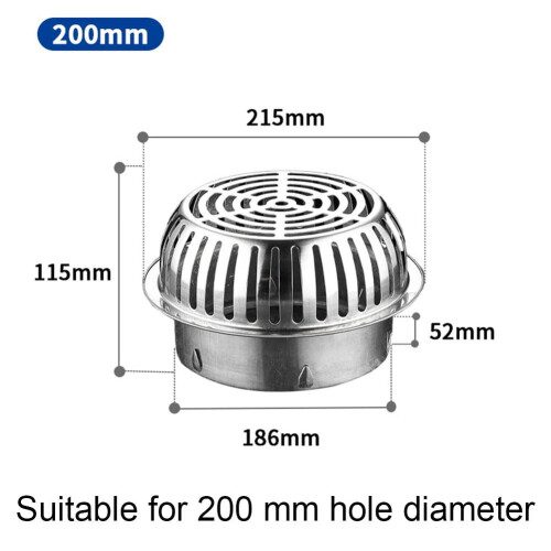 Stainless Steel Roof Drain Filter 200mm 1