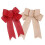 Christmas Tree Topper Bows Flocked Cloth 6PCS 5