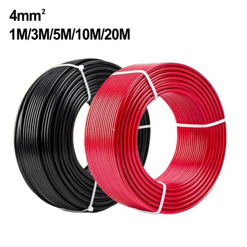 Solar Panel Extension Cable 12 AWG Black Red 10M 1
