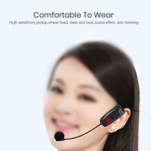 UHF Wireless Microphone Dual Headset for Teaching 2