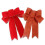 Christmas Tree Topper Bows Flocked Cloth 6PCS 6