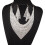 Women's triangular scarf and bib necklace set 2 pcs 1