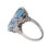 Blue Oval Finger Rings Smooth Lightweight Durable 1
