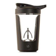 (black) Visp Elixir Mixer Bottle Pro Original With a Wisp, 15oz Rechargeable Shaker Cups