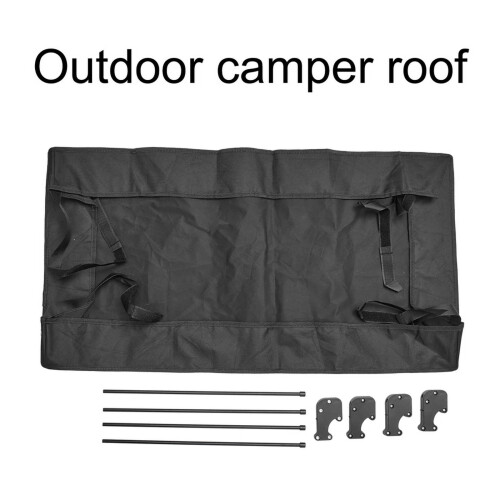 Removable awning canopy for wagon, PE cloth, blue 1