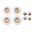 Shower Room Pulley Nylon Copper Roller 27mm 4pcs 6